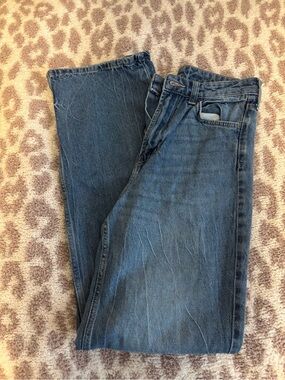 & denim wide ultra high waist jeans